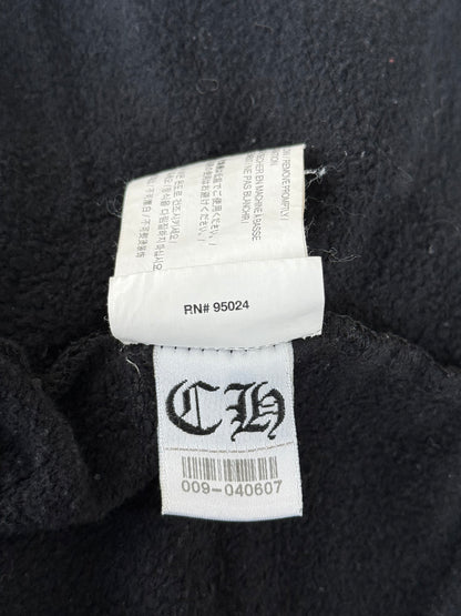 Chrome Hearts Black & White Star Logo Zip Up Hoodie