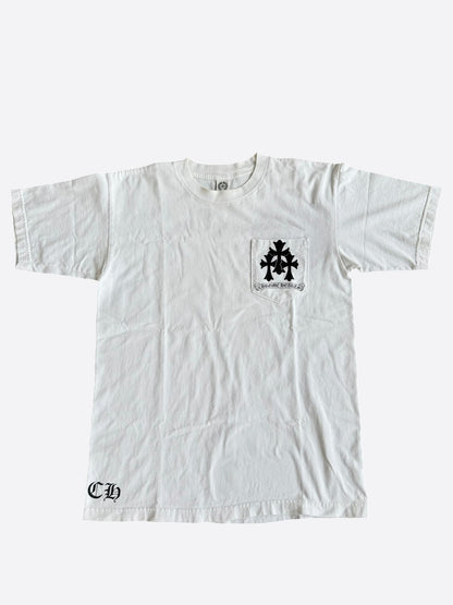 Chrome Hearts White & Black Triple Cross Logo T-Shirt