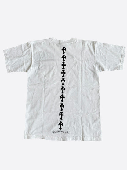 Chrome Hearts White & Black Triple Cross Logo T-Shirt