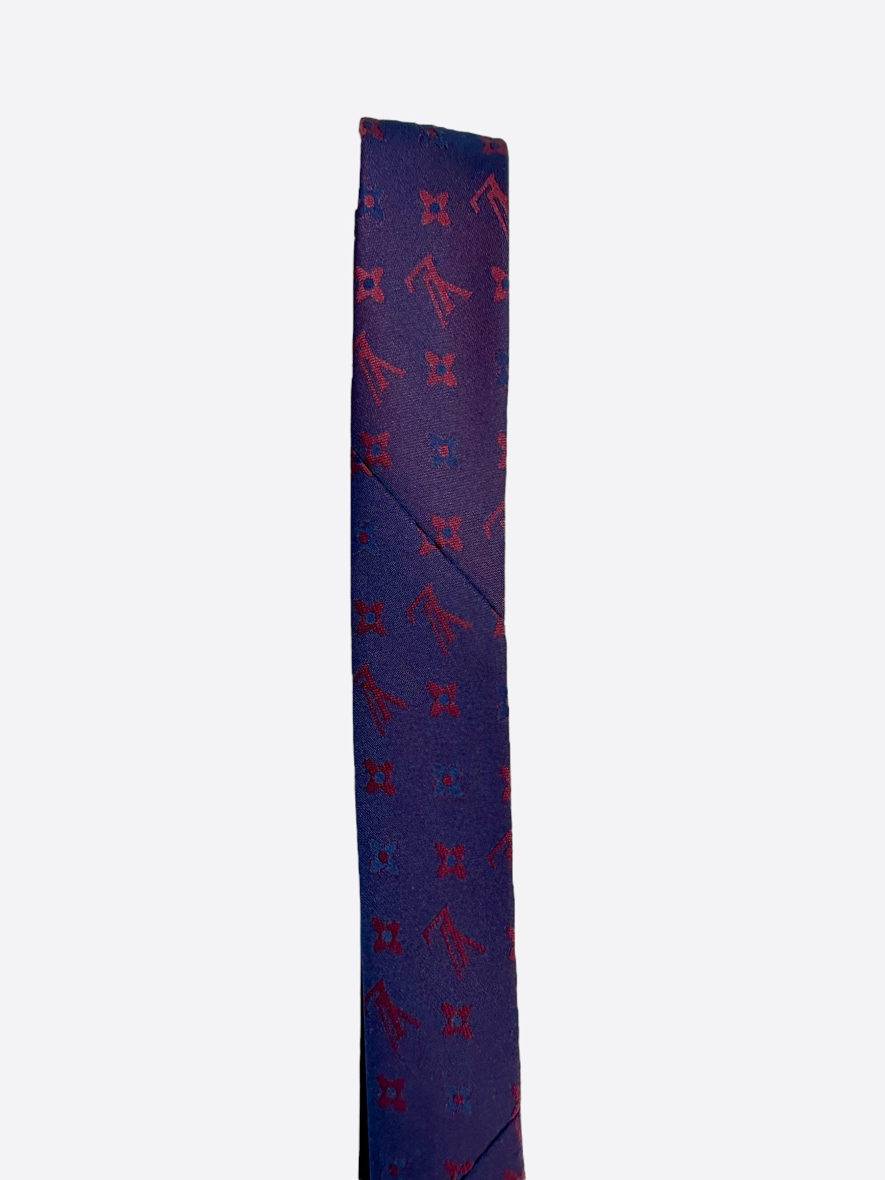 Louis Vuitton Blue Mini Monogram Tie – Savonches