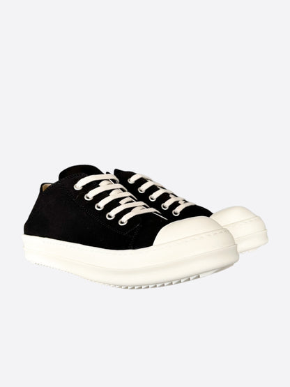 Rick Owens Black & White Slip-On Low Top Sneakers