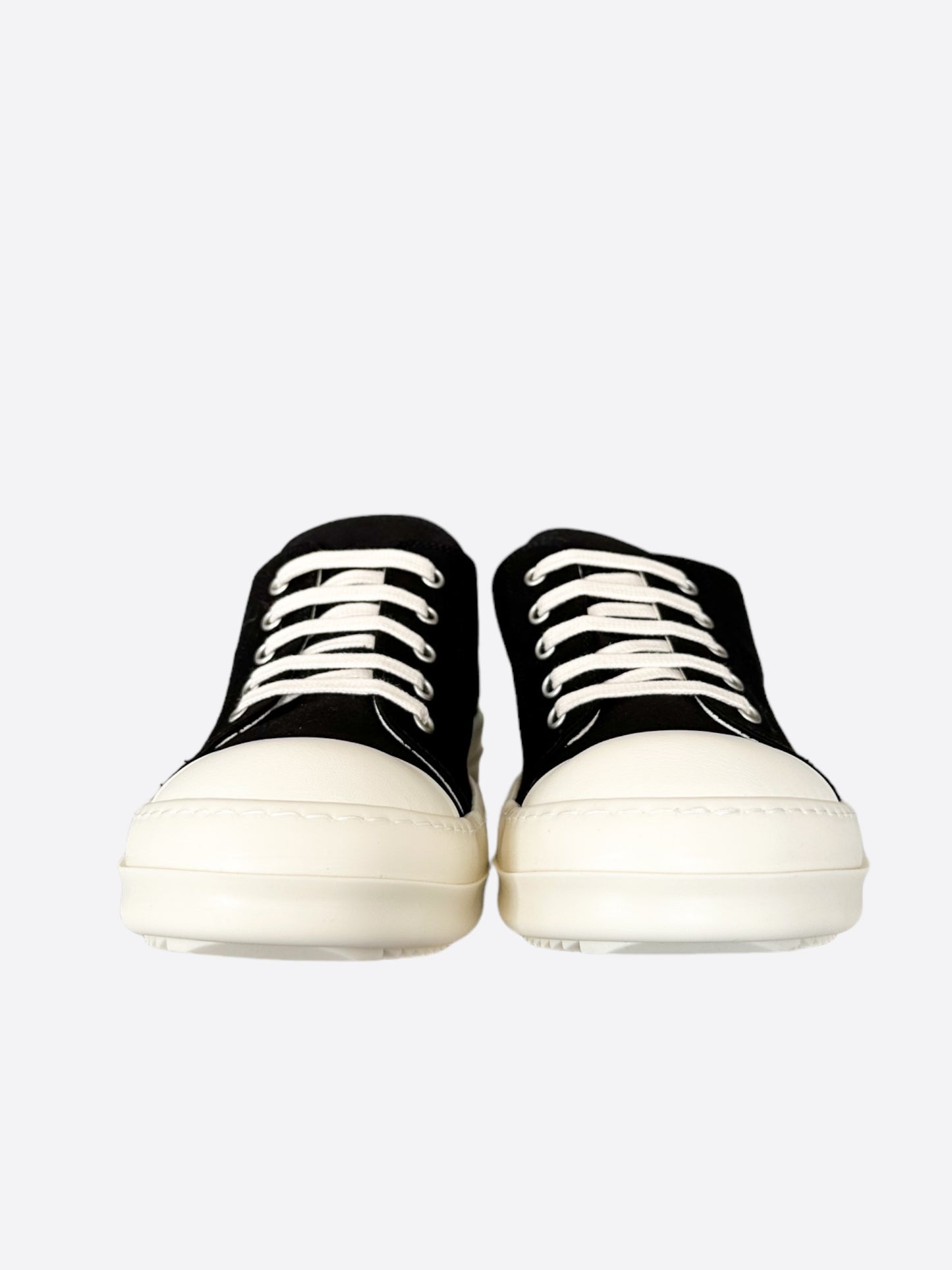 Rick Owens Black & White Slip-On Low Top Sneakers