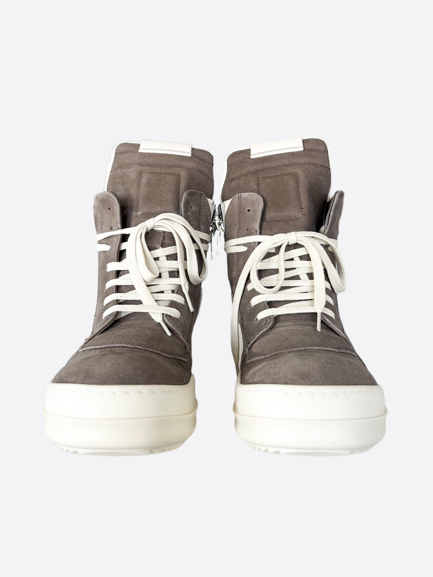 Rick Owens Dust & White Suede Geobaskets