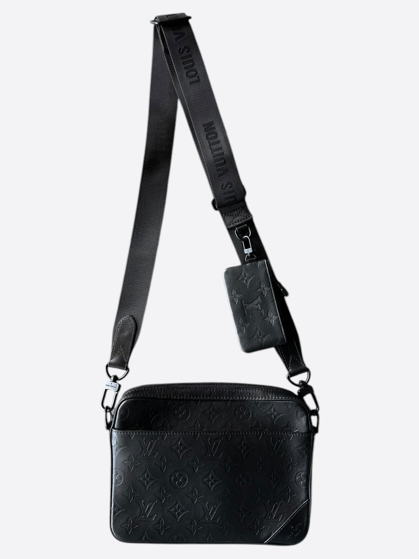 Louis Vuitton Black Shadow Monogram Duo Messenger
