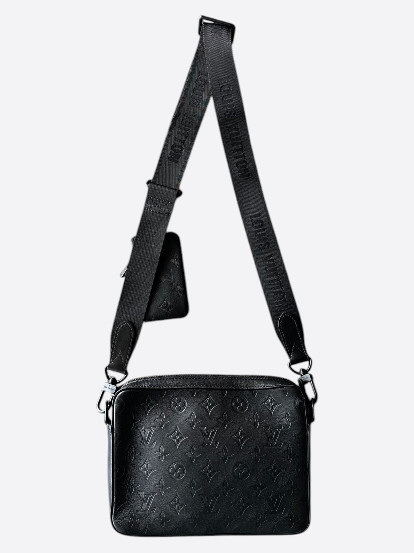 Louis Vuitton Black Shadow Monogram Duo Messenger