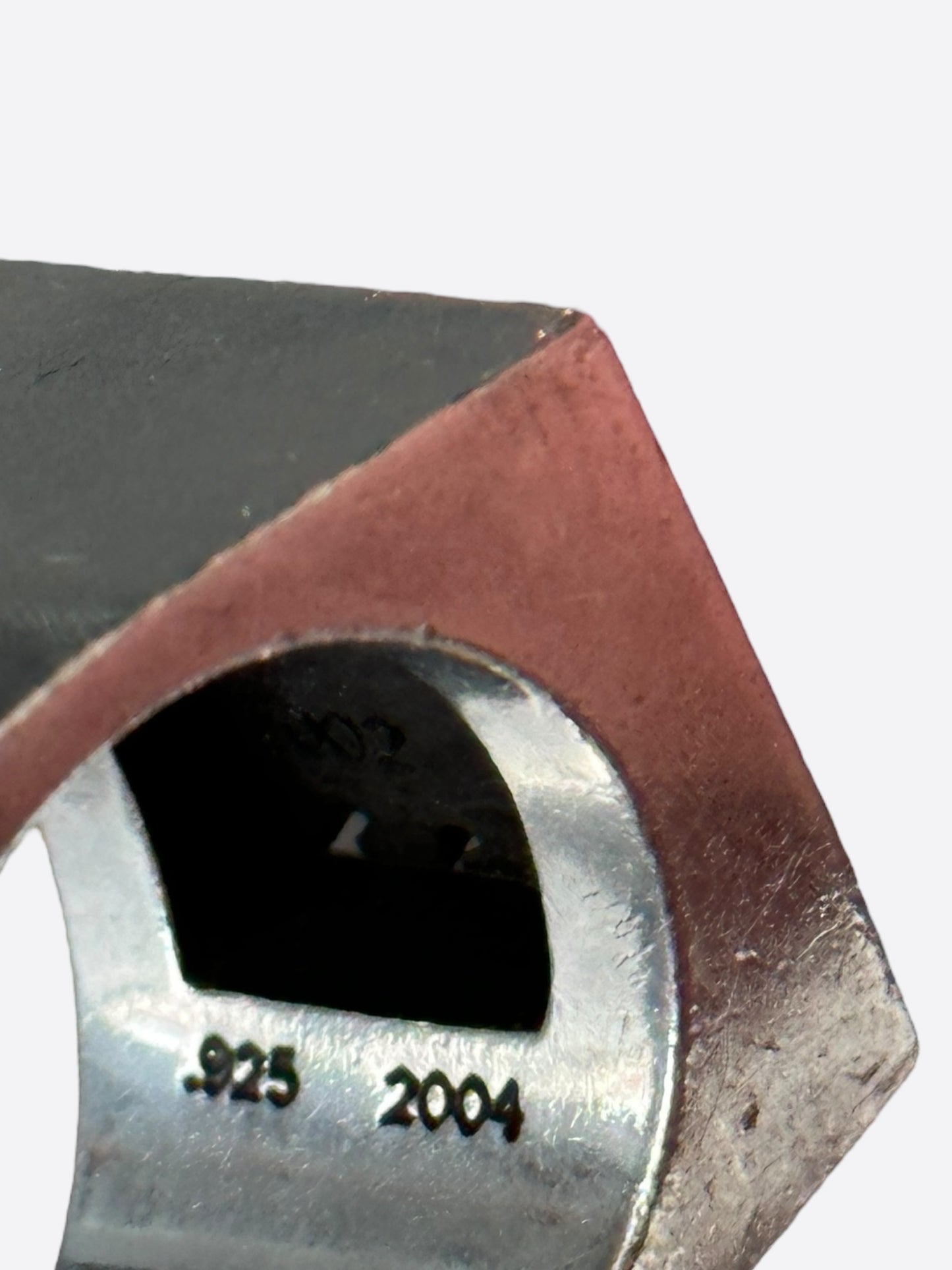 Chrome Hearts Silver B Letter Block Ring