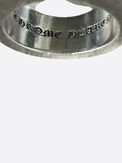 Chrome Hearts Silver B Letter Block Ring