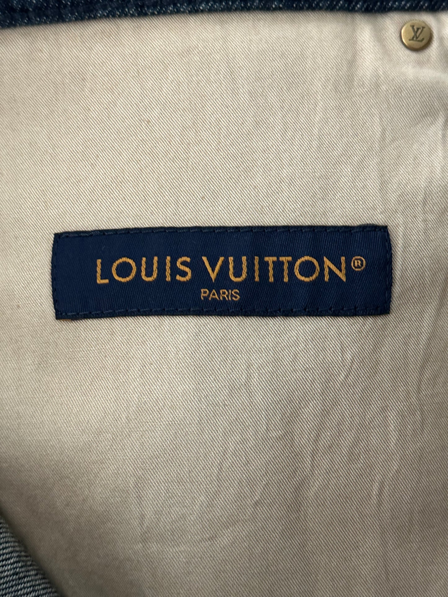 Louis Vuitton Blue Monogram Carpenter Denim Shorts