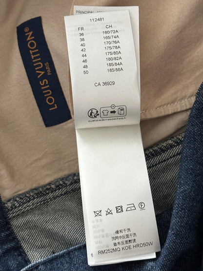 Louis Vuitton Blue Monogram Carpenter Denim Shorts