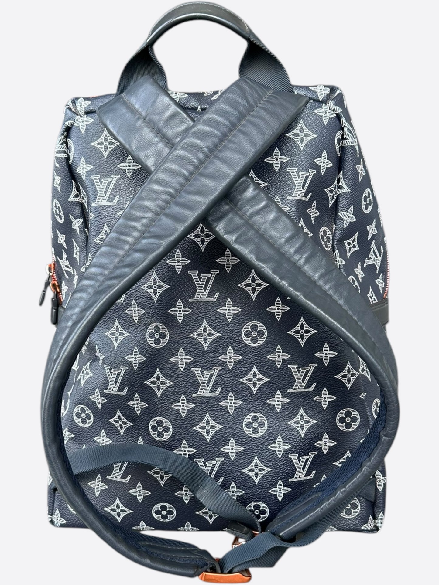 Louis Vuitton Navy & White Upside Down Monogram Backpack