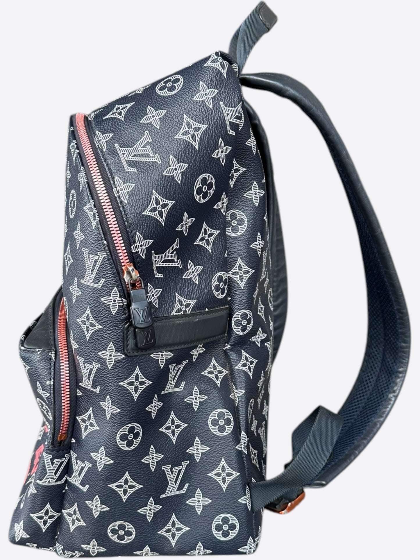 Louis Vuitton Navy & White Upside Down Monogram Backpack