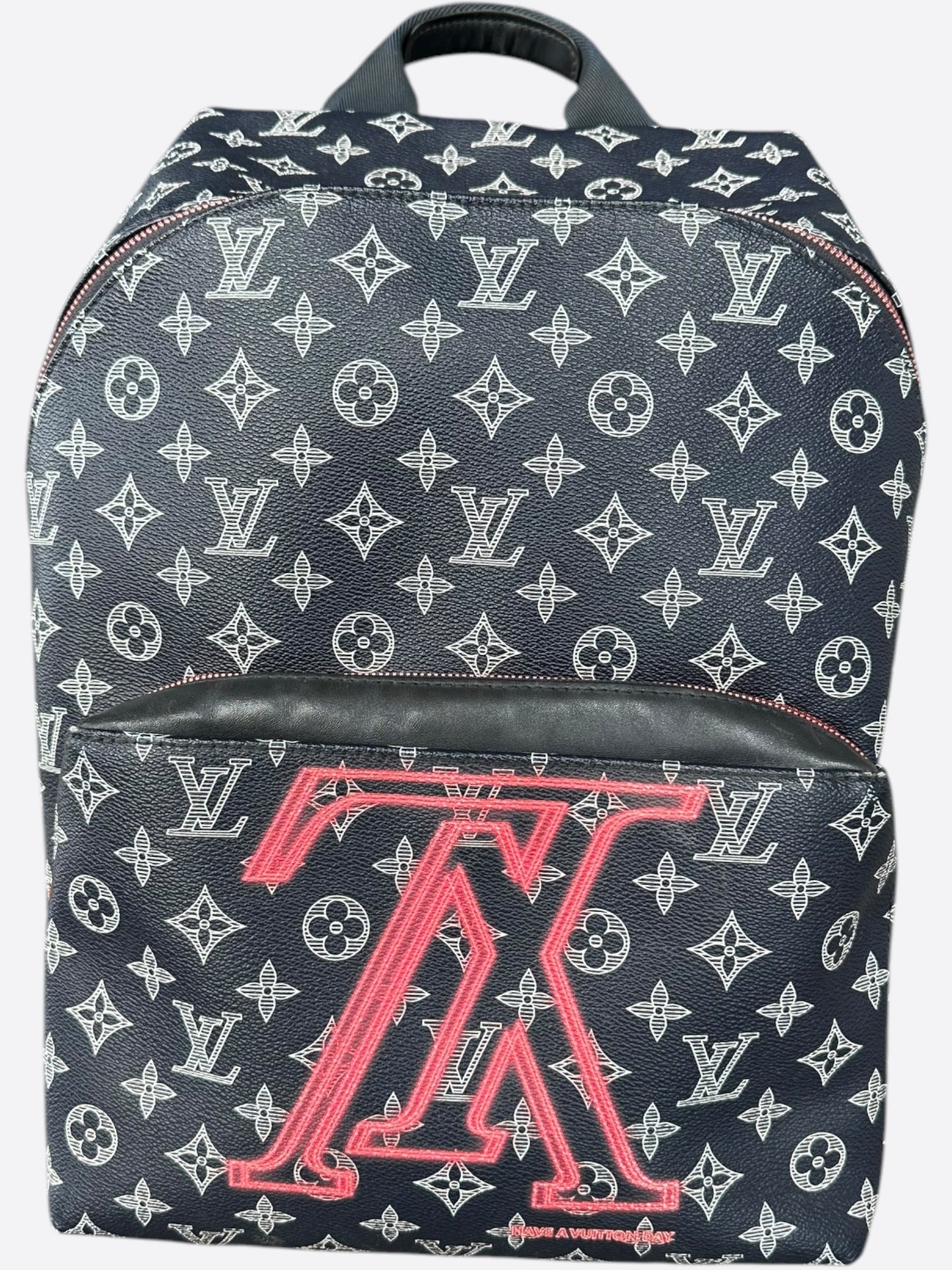 Louis Vuitton Navy & White Upside Down Monogram Backpack