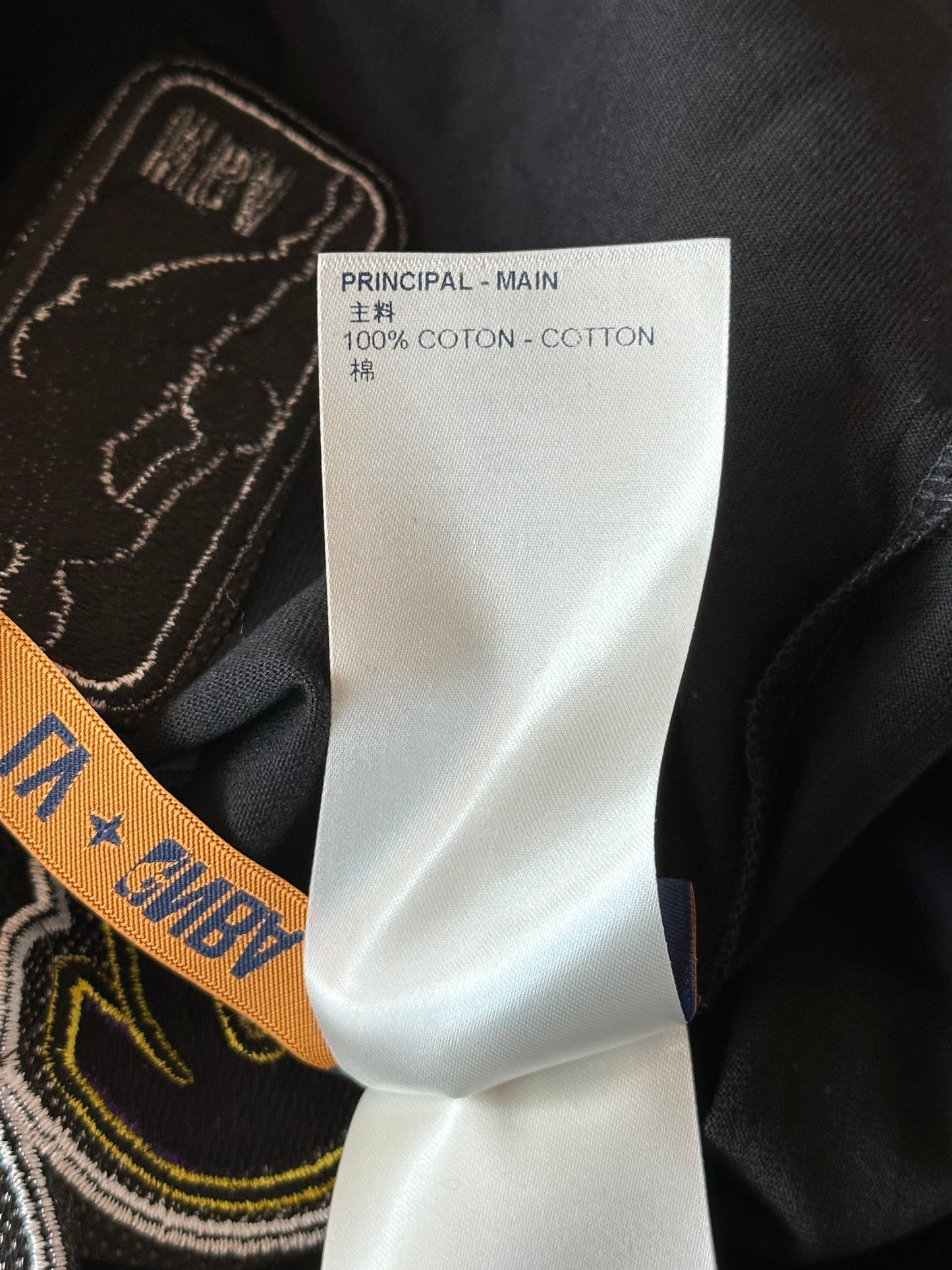Louis Vuitton NBA Black Embroidered Patches T-Shirt