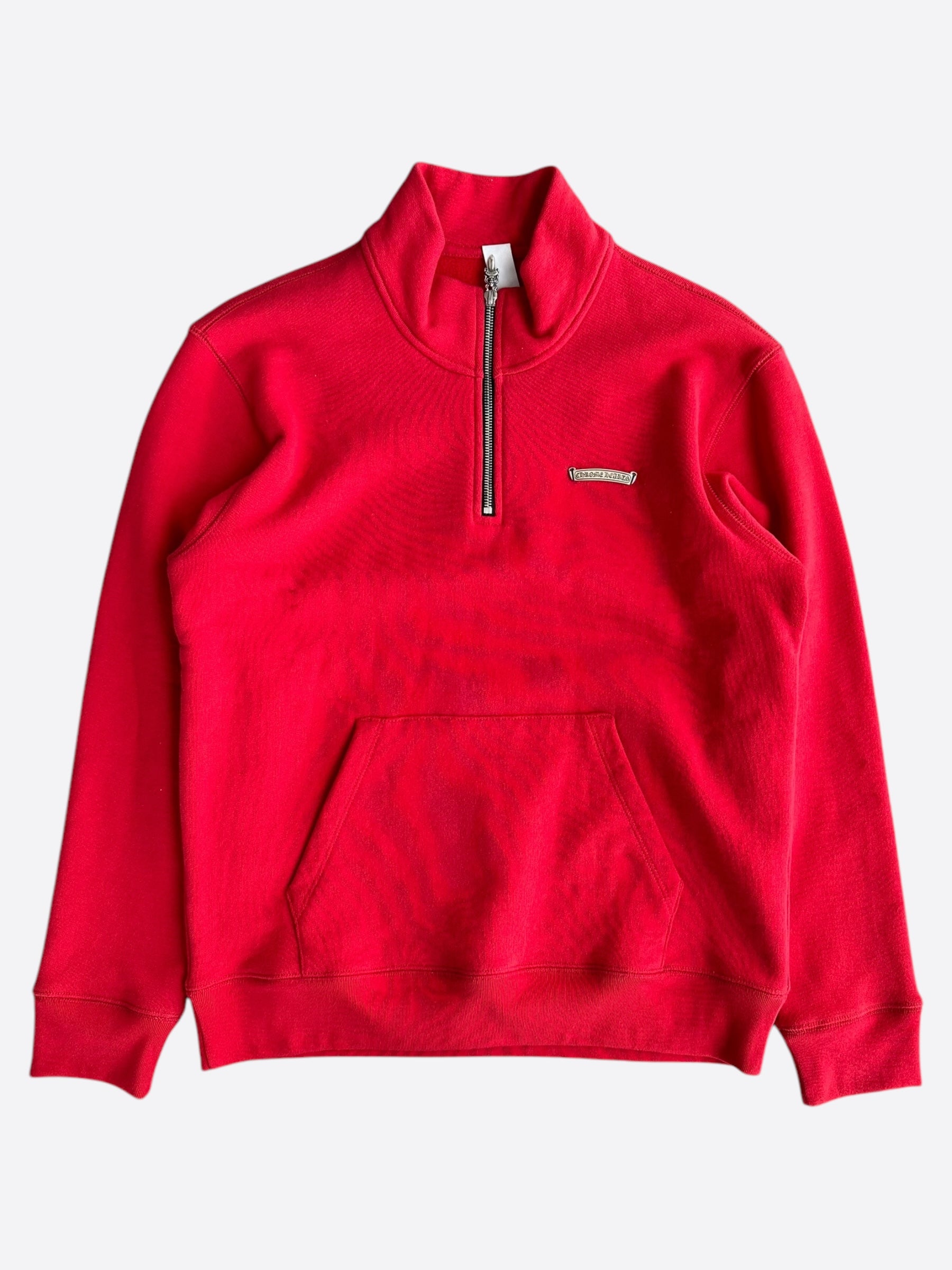 Chrome Hearts Red & White Triple Cross Embroidered Quarter