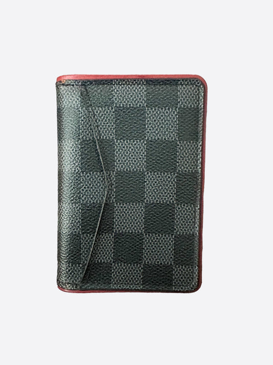 Louis Vuitton Black & Red Damier Graphite Pocket Organizer