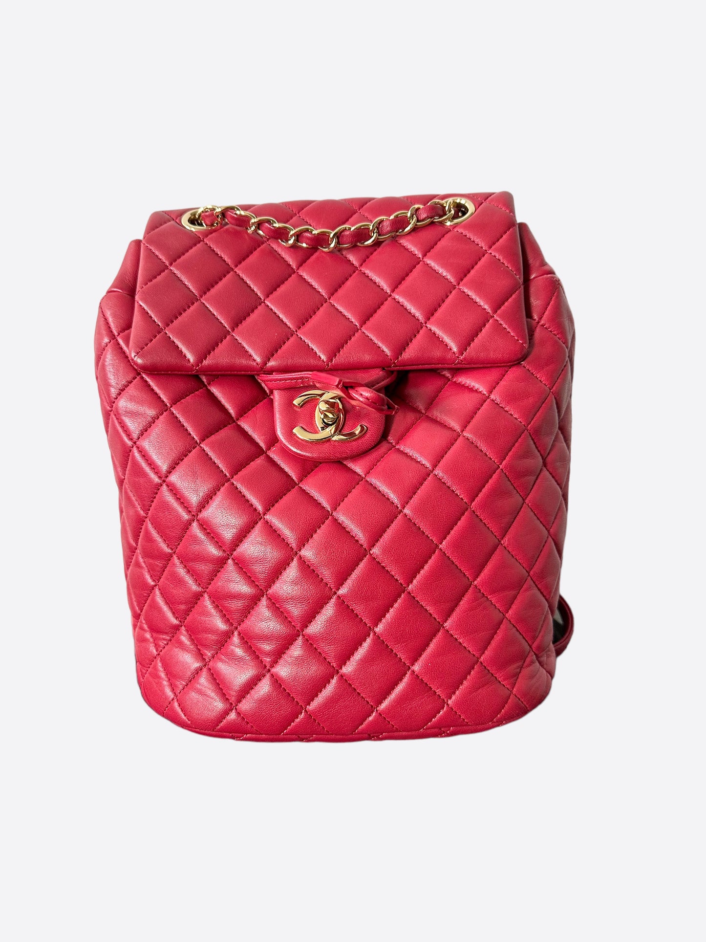 red chanel backpack bag