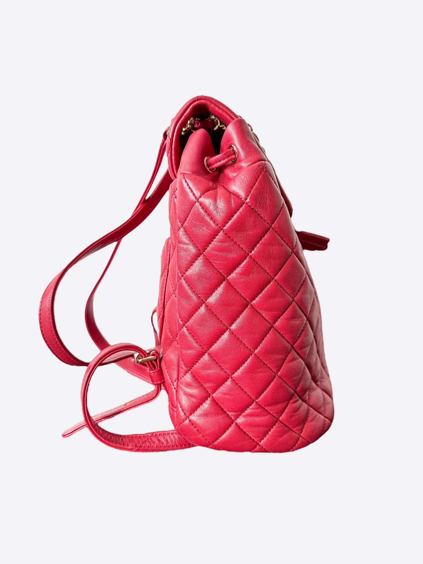 Chanel Urban Spirit Red Quilted Lambskin Backpack