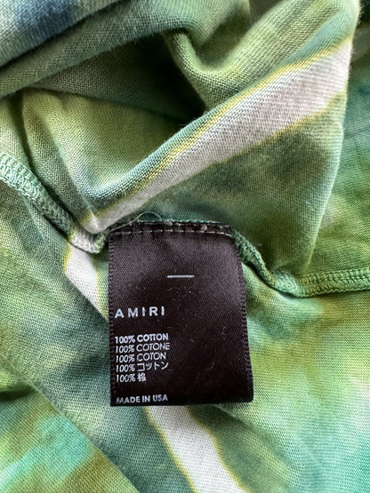 Amiri Green Tie-Dye Logo T-Shirt