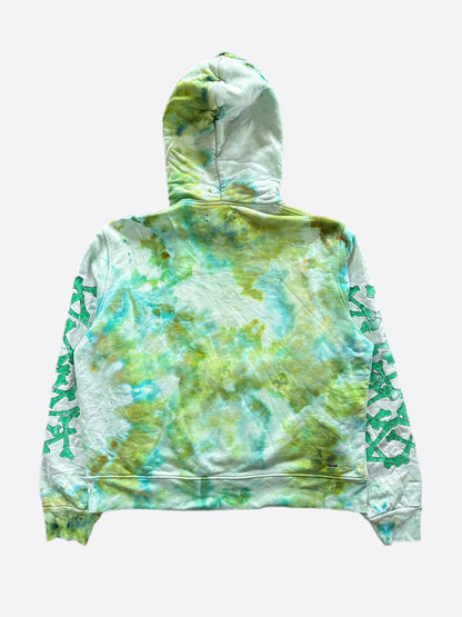 Amiri Green Tie-Dye Bones Logo Hoodie