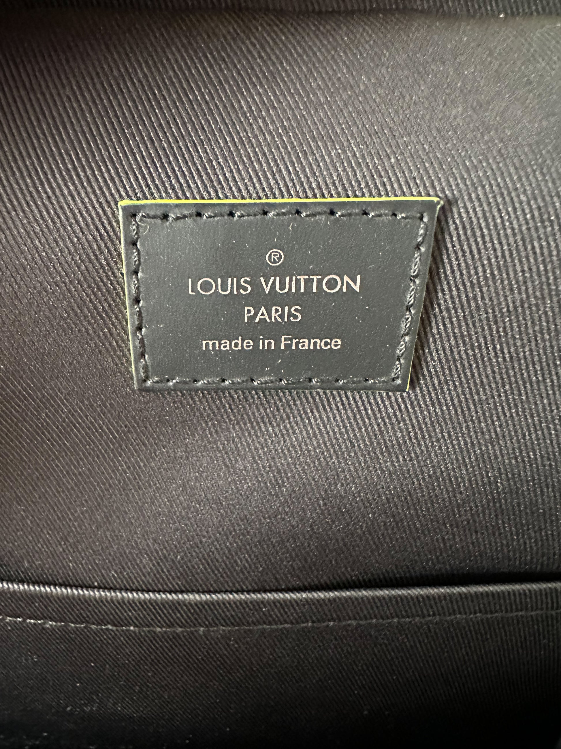 Louis Vuitton Avenue Sling Bag Damier Graphite Canvas Yellow For