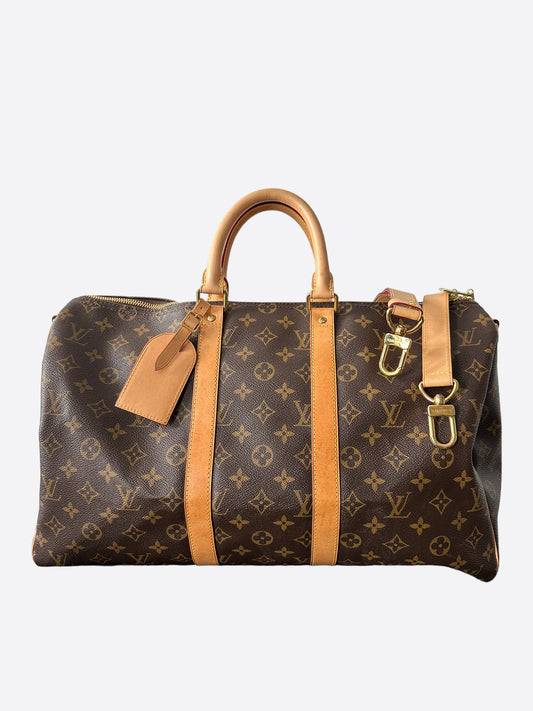 Louis Vuitton Brown Monogram Keepall 45