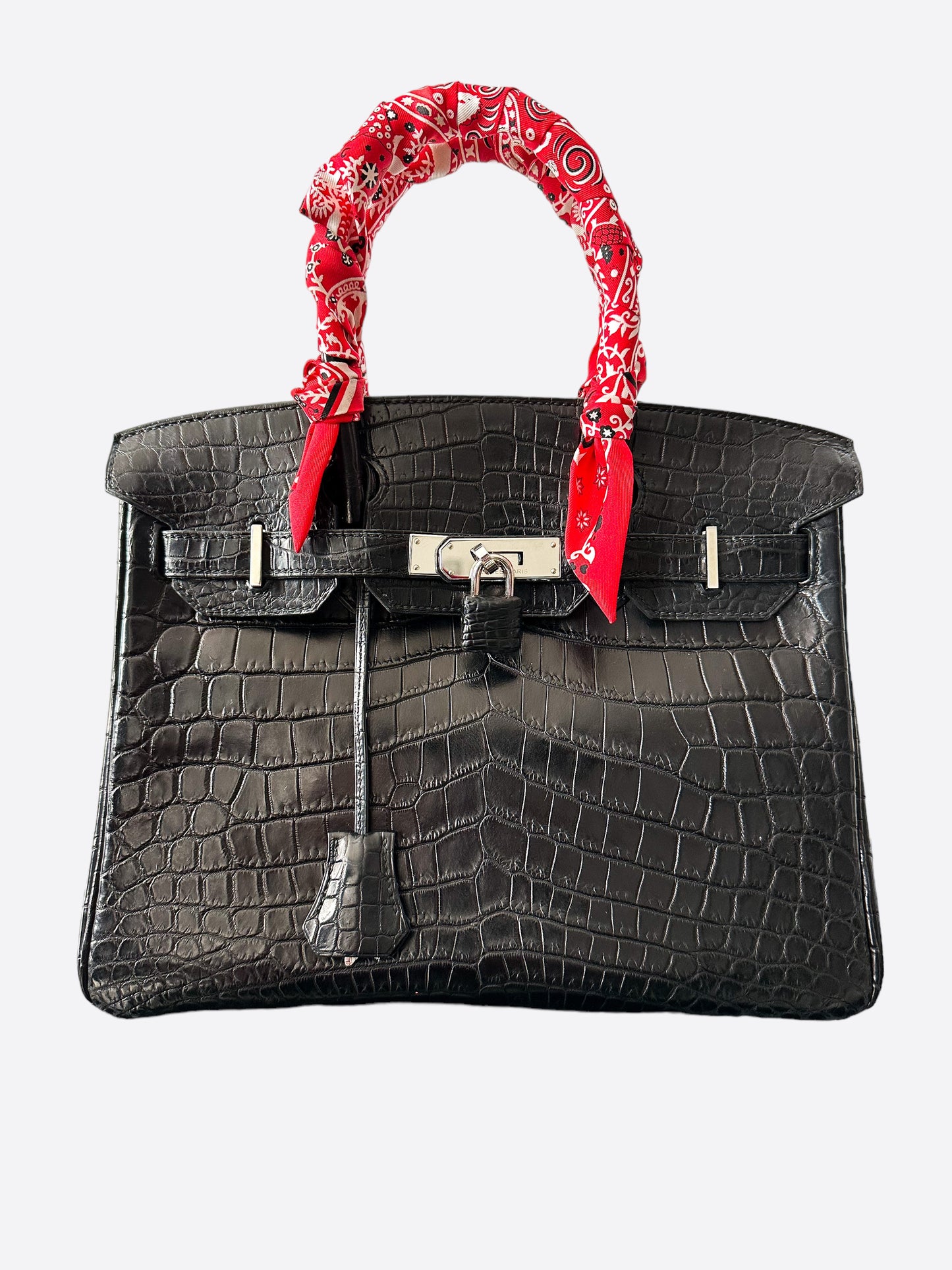 Brand New Hermes Birkin 30 “So black” Matte Crocodile Niloticus at