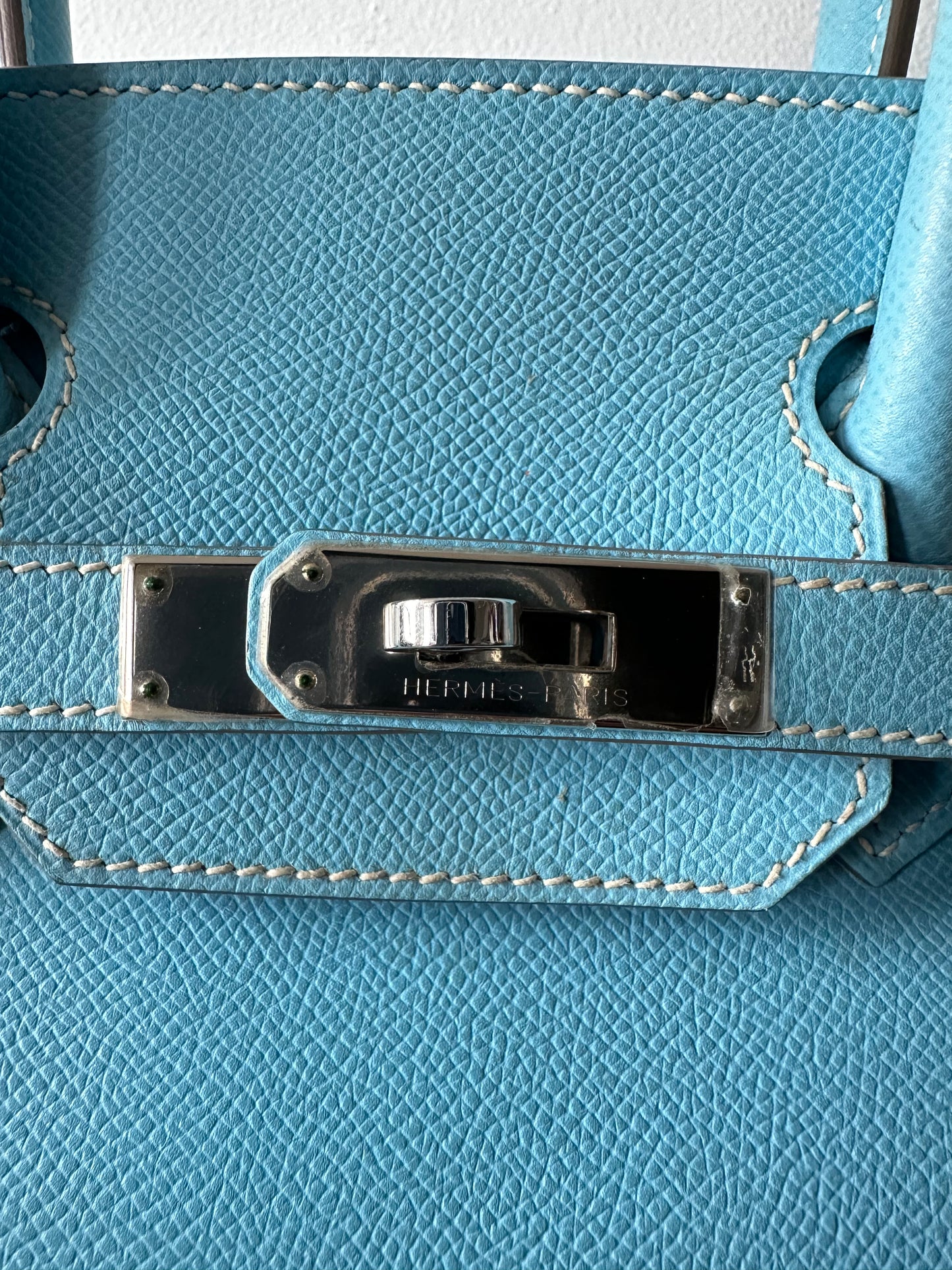 Hermès Blue Epsom Leather Birkin 30