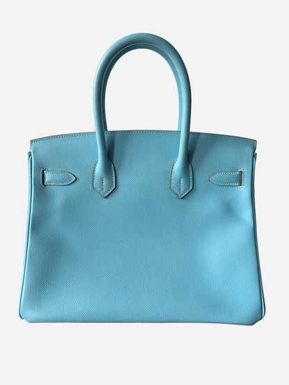 Hermès Blue Epsom Leather Birkin 30