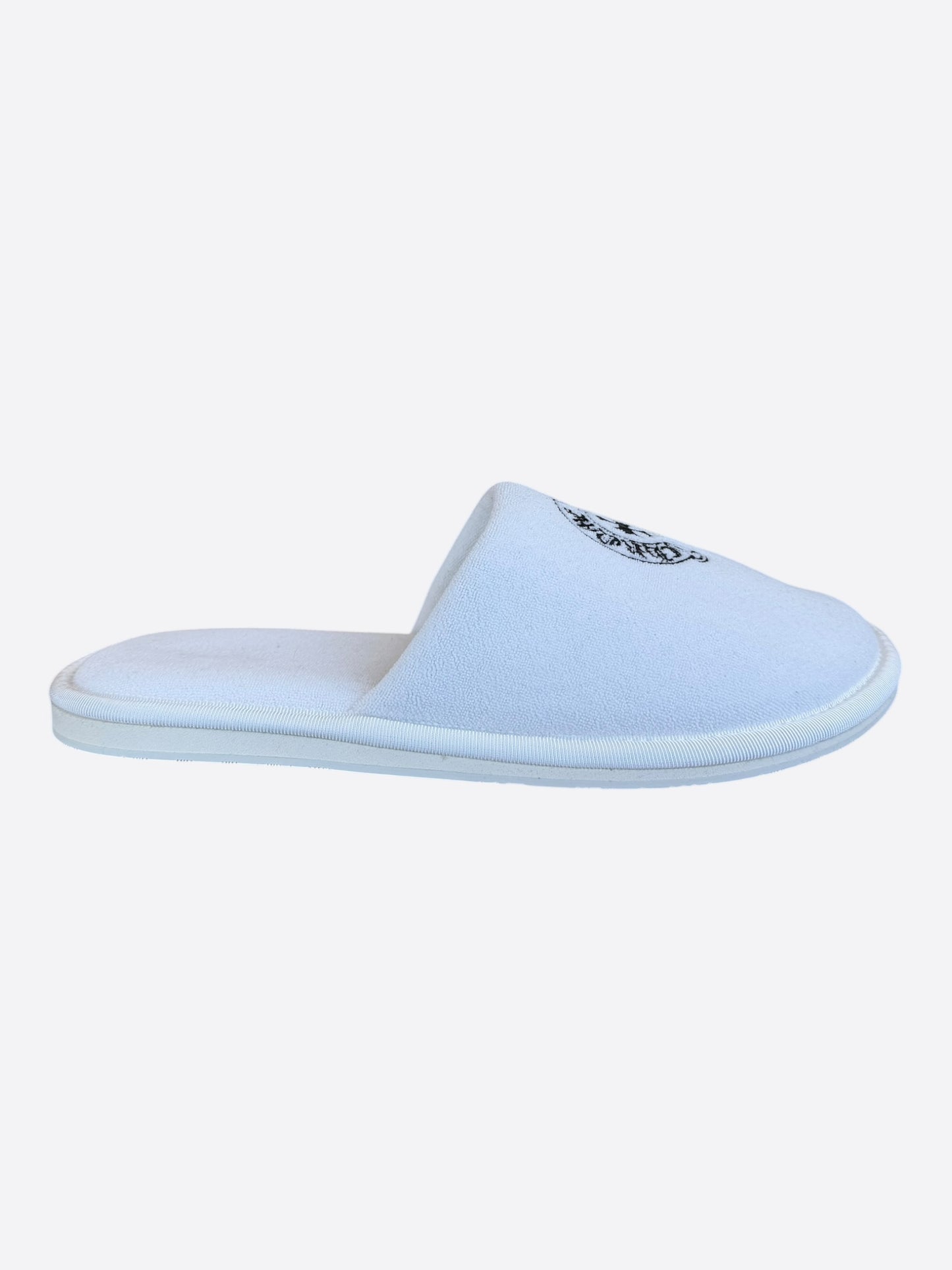 Chrome Hearts White & Black Horseshoe Logo Slippers