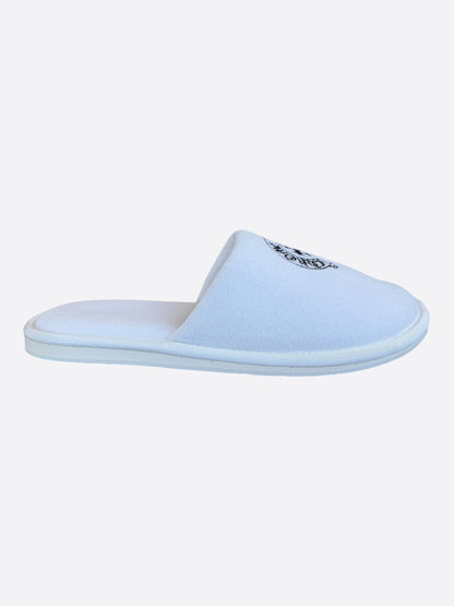 Chrome Hearts White & Black Horseshoe Logo Slippers