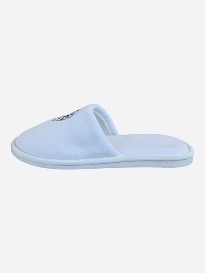 Chrome Hearts White & Black Horseshoe Logo Slippers