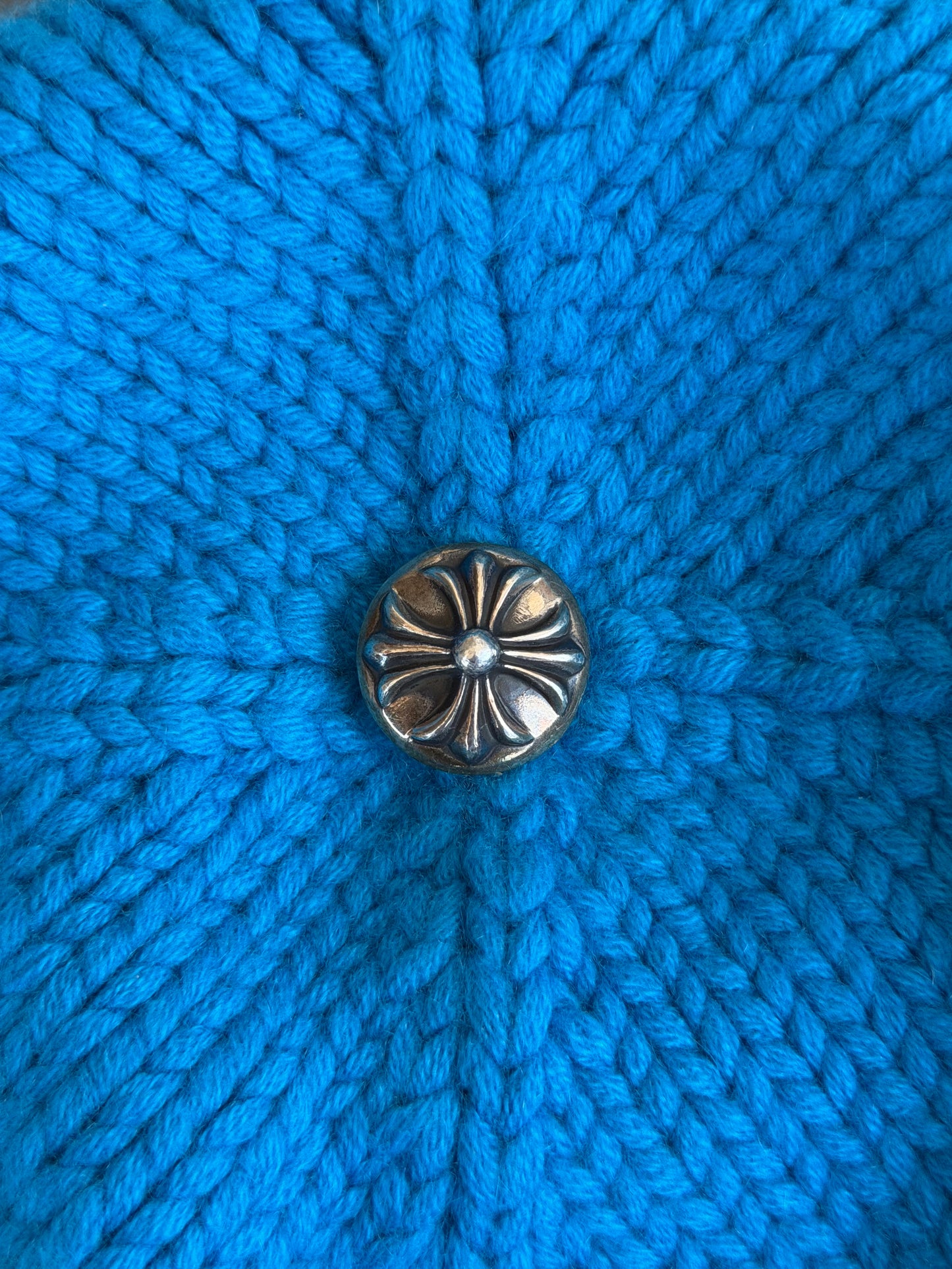 Chrome Hearts Blue & Purple Cross Patch Cashmere Beanie