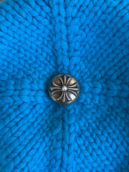 Chrome Hearts Blue & Purple Cross Patch Cashmere Beanie
