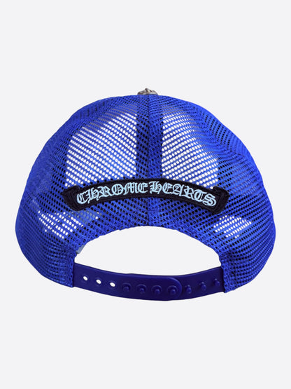 Chrome Hearts Blue, White & Red Eyechart Trucker Hat