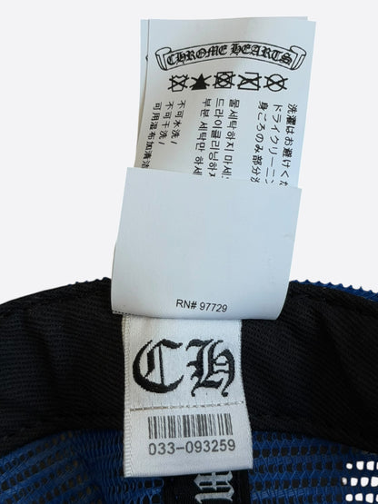 Chrome Hearts Blue, White & Red Eyechart Trucker Hat