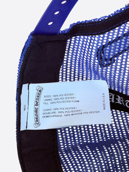 Chrome Hearts Blue, White & Red Eyechart Trucker Hat