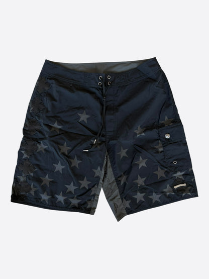 Chrome Hearts Black Star Cross Patch Swimshorts