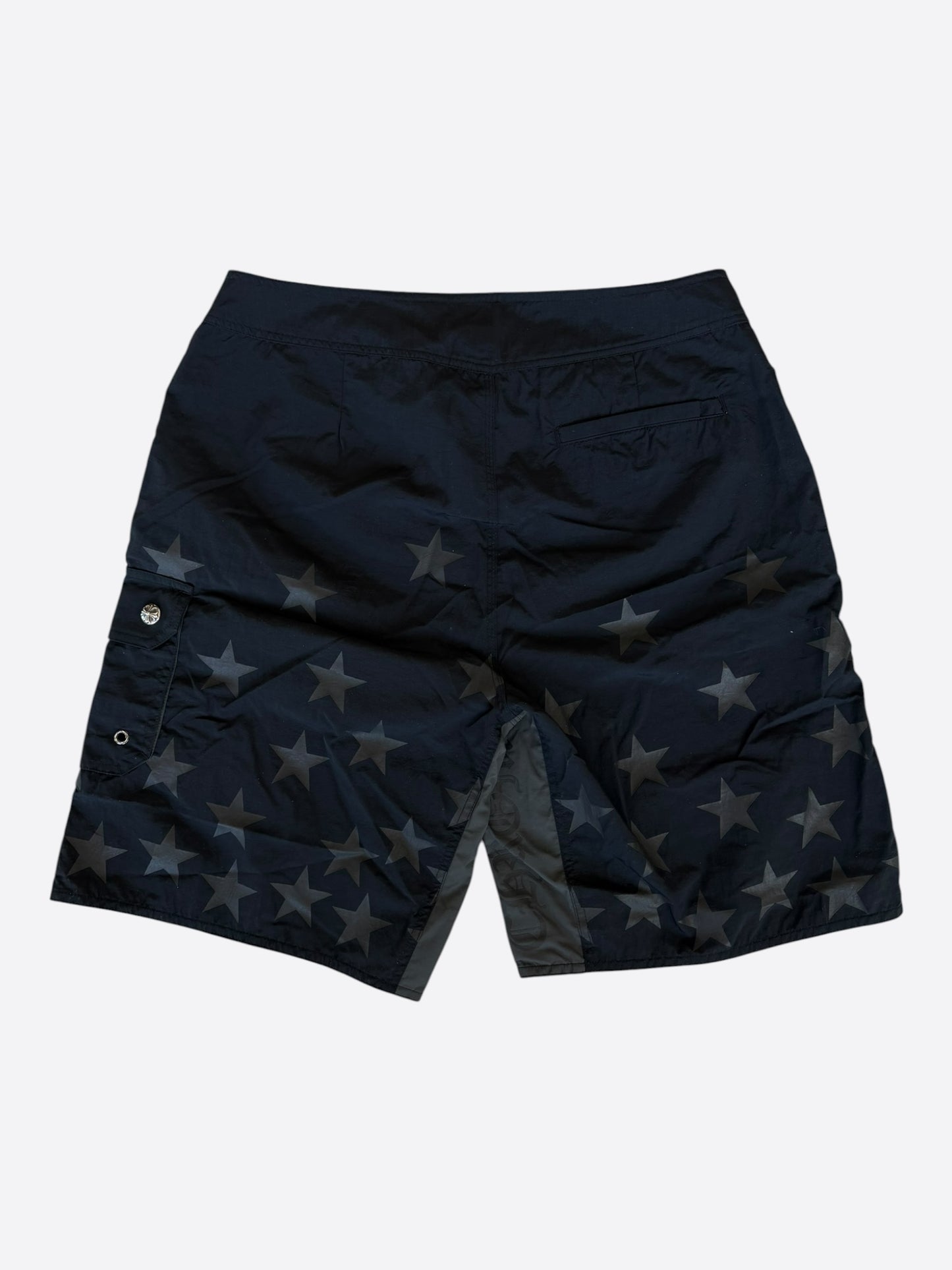Chrome Hearts Black Star Cross Patch Swimshorts