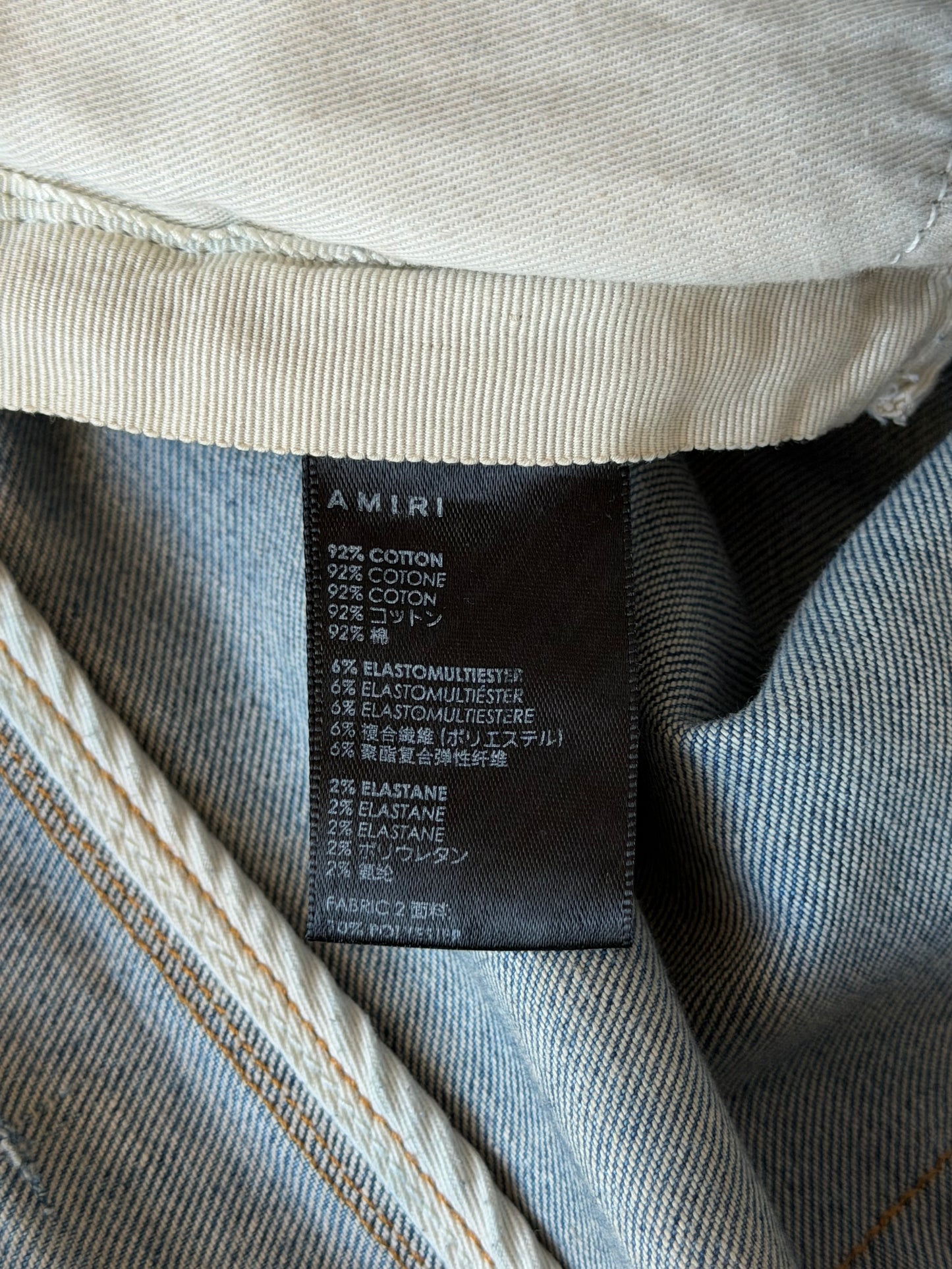 Amiri Clay Indigo & White Patch MX1 Jeans