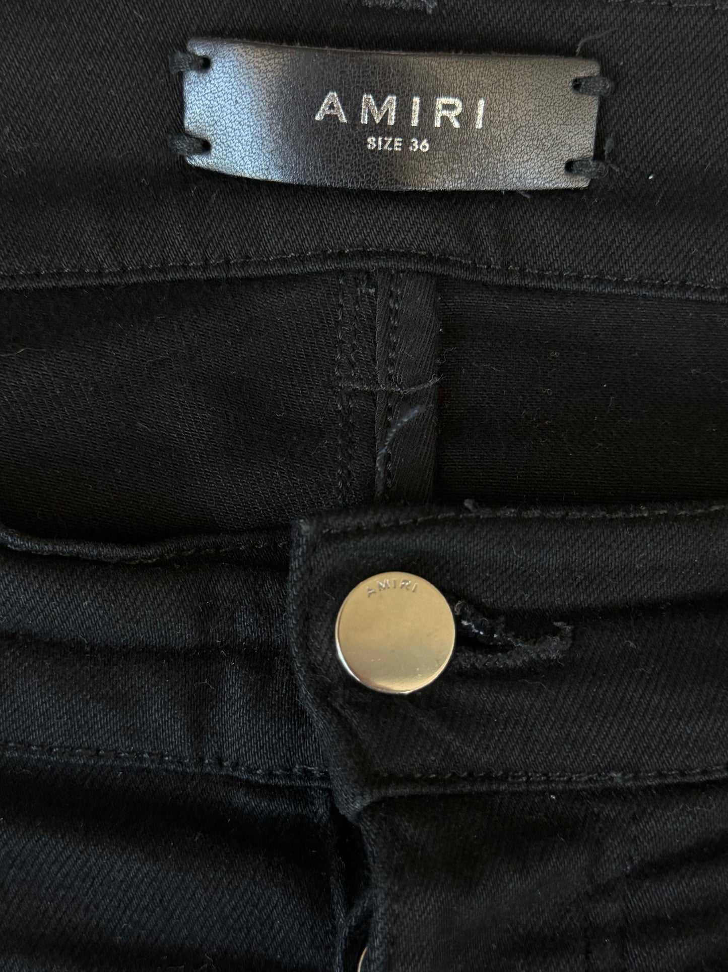 Amiri Black Patch MX1 Jeans