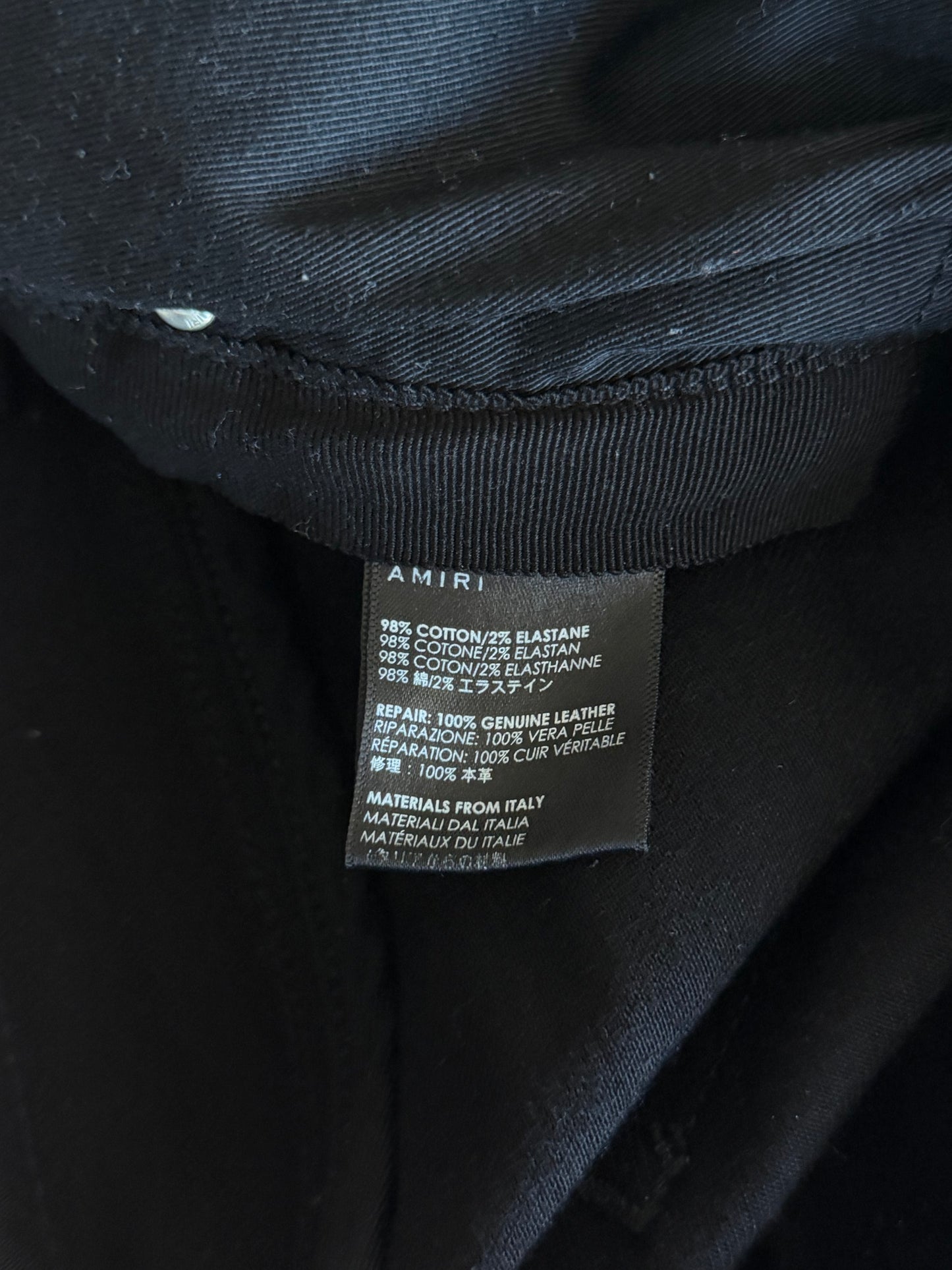 Amiri Black Patch MX1 Jeans