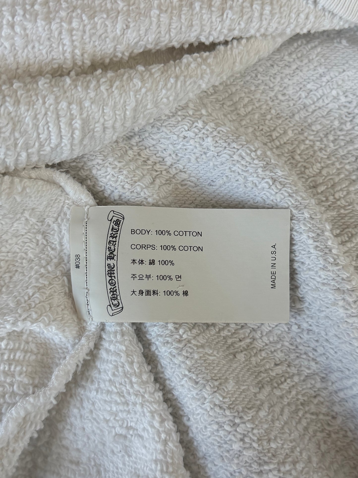 Chrome Hearts White Cross Jacquard Embroidered Sweater