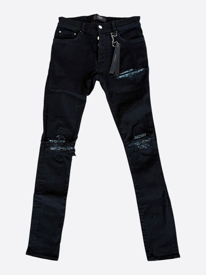 Amiri Black & Blue Patch MX1 Jeans