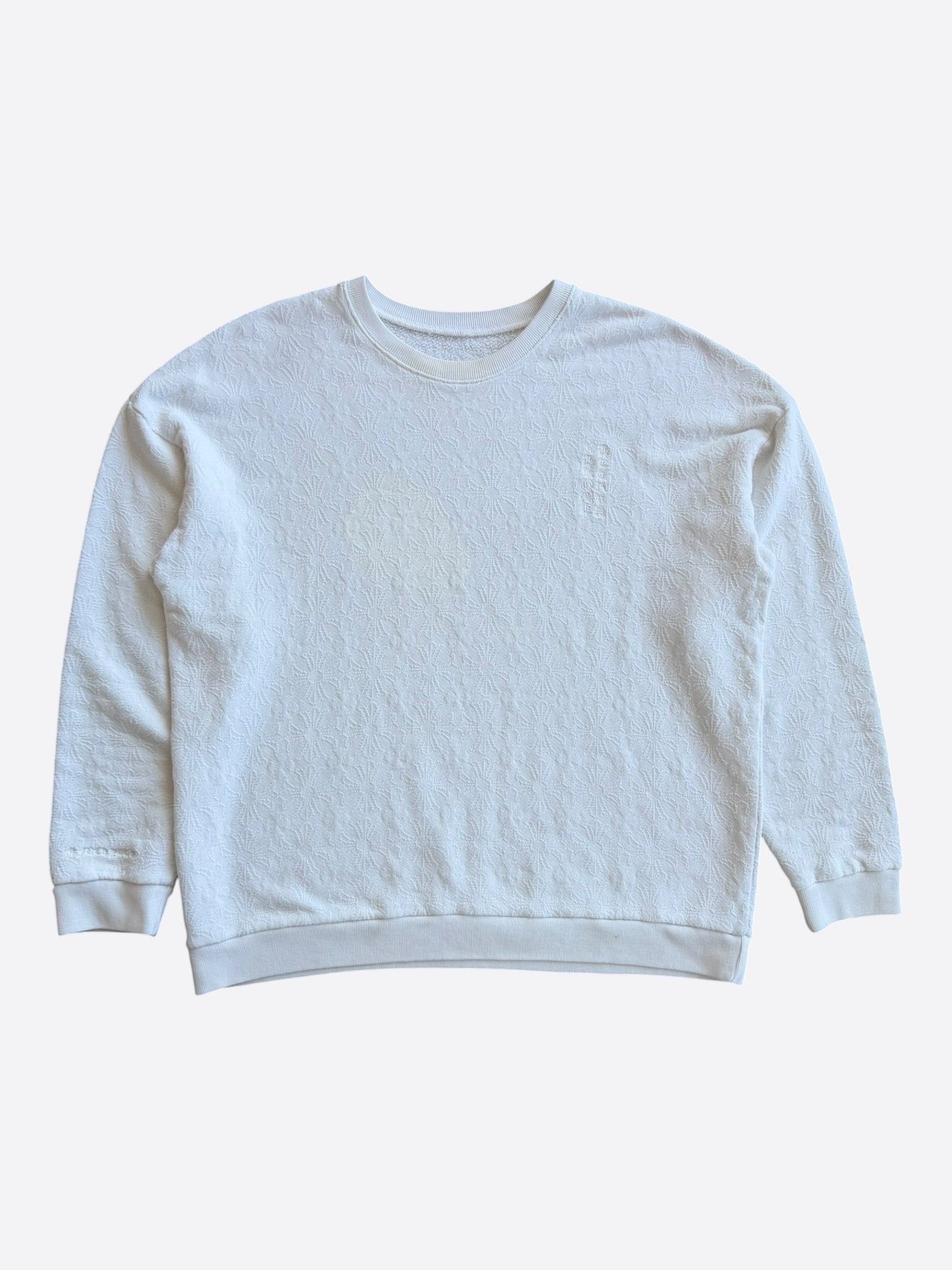 Chrome Hearts White Cross Jacquard Embroidered Sweater