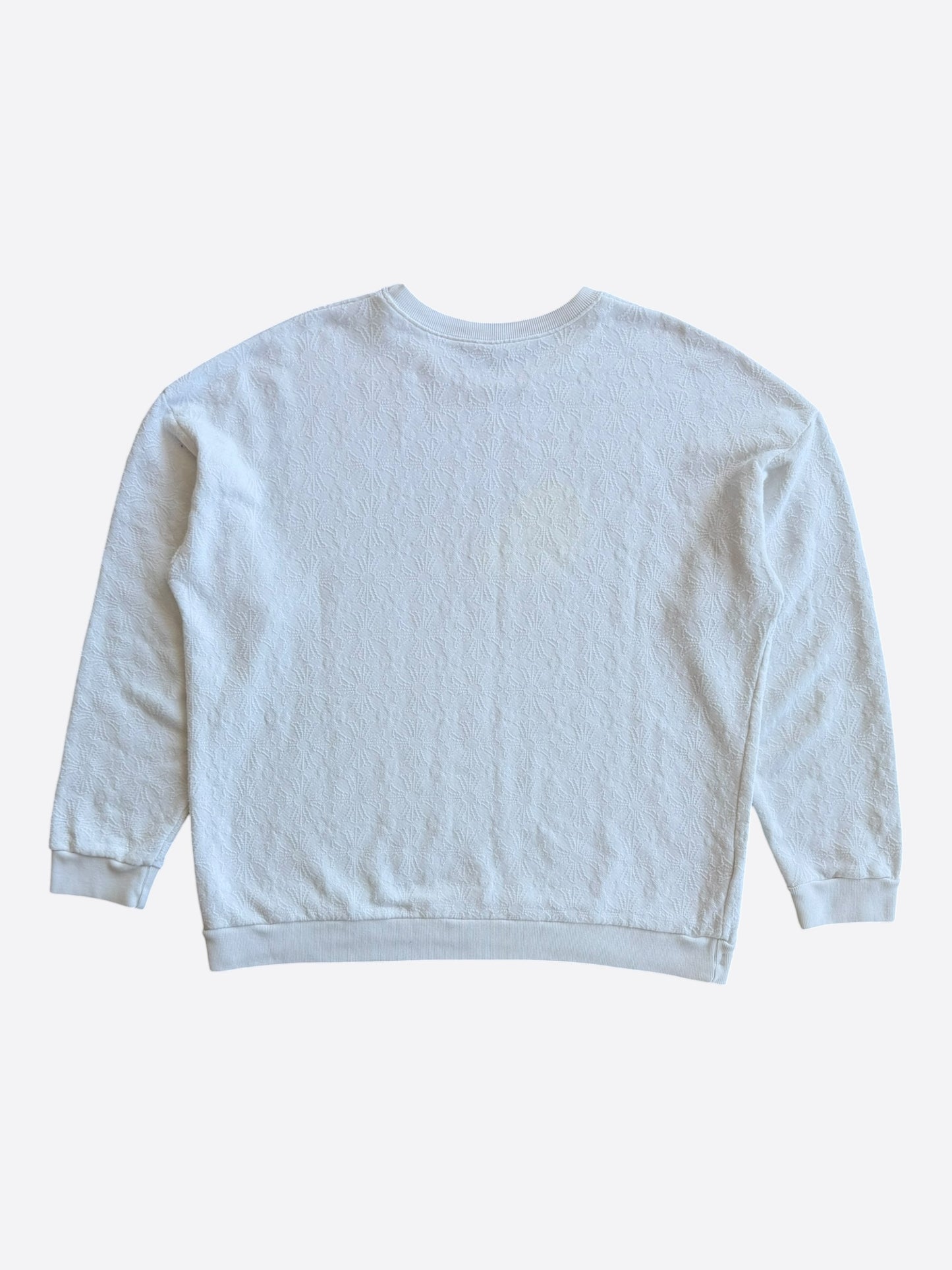 Chrome Hearts White Cross Jacquard Embroidered Sweater