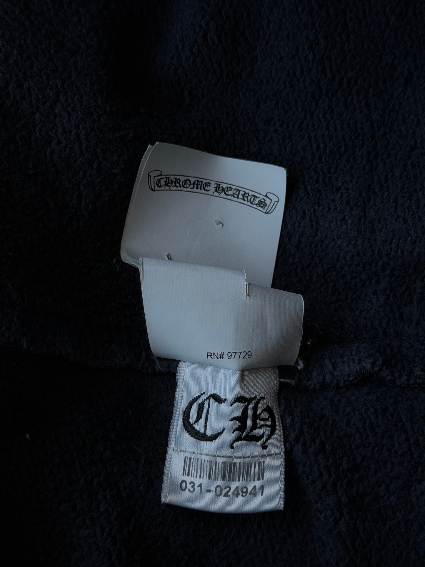 Chrome Hearts Navy & Red Triple Cross Patch Paper Jam Sweatpants
