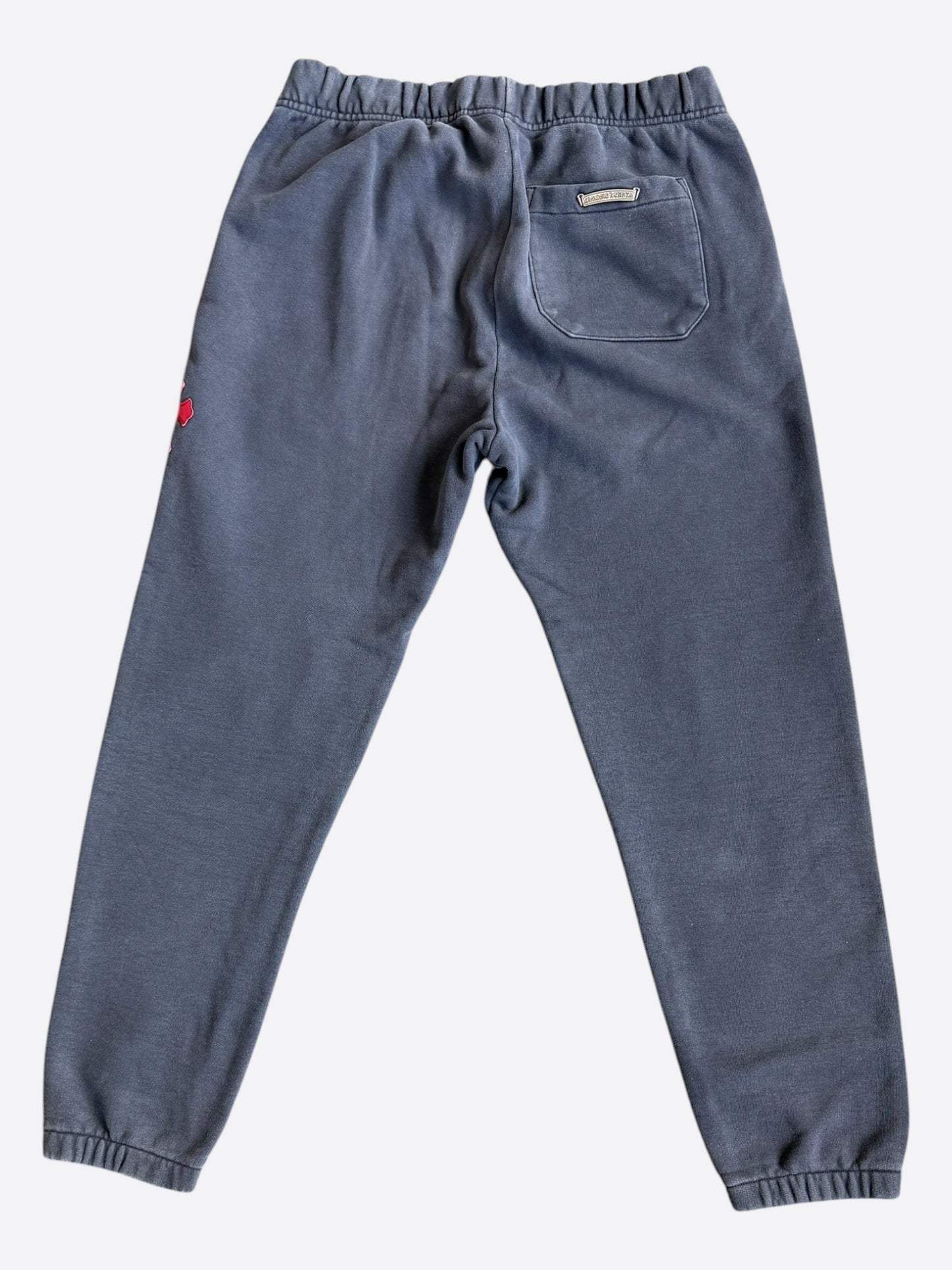 Chrome Hearts Navy & Red Triple Cross Patch Paper Jam Sweatpants