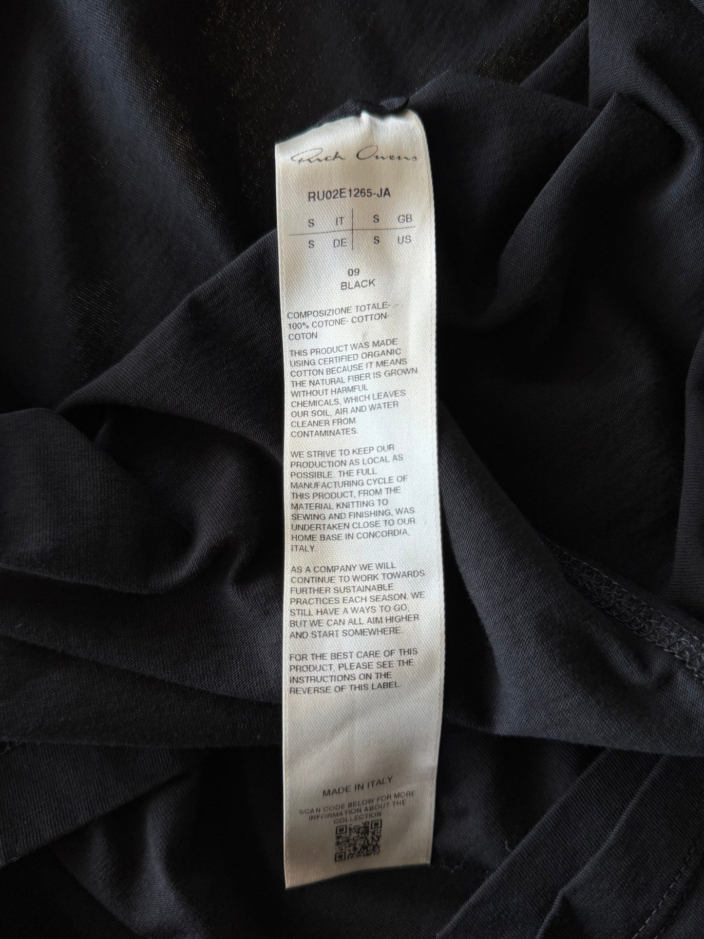 Rick Owens Black Short Level T-Shirt