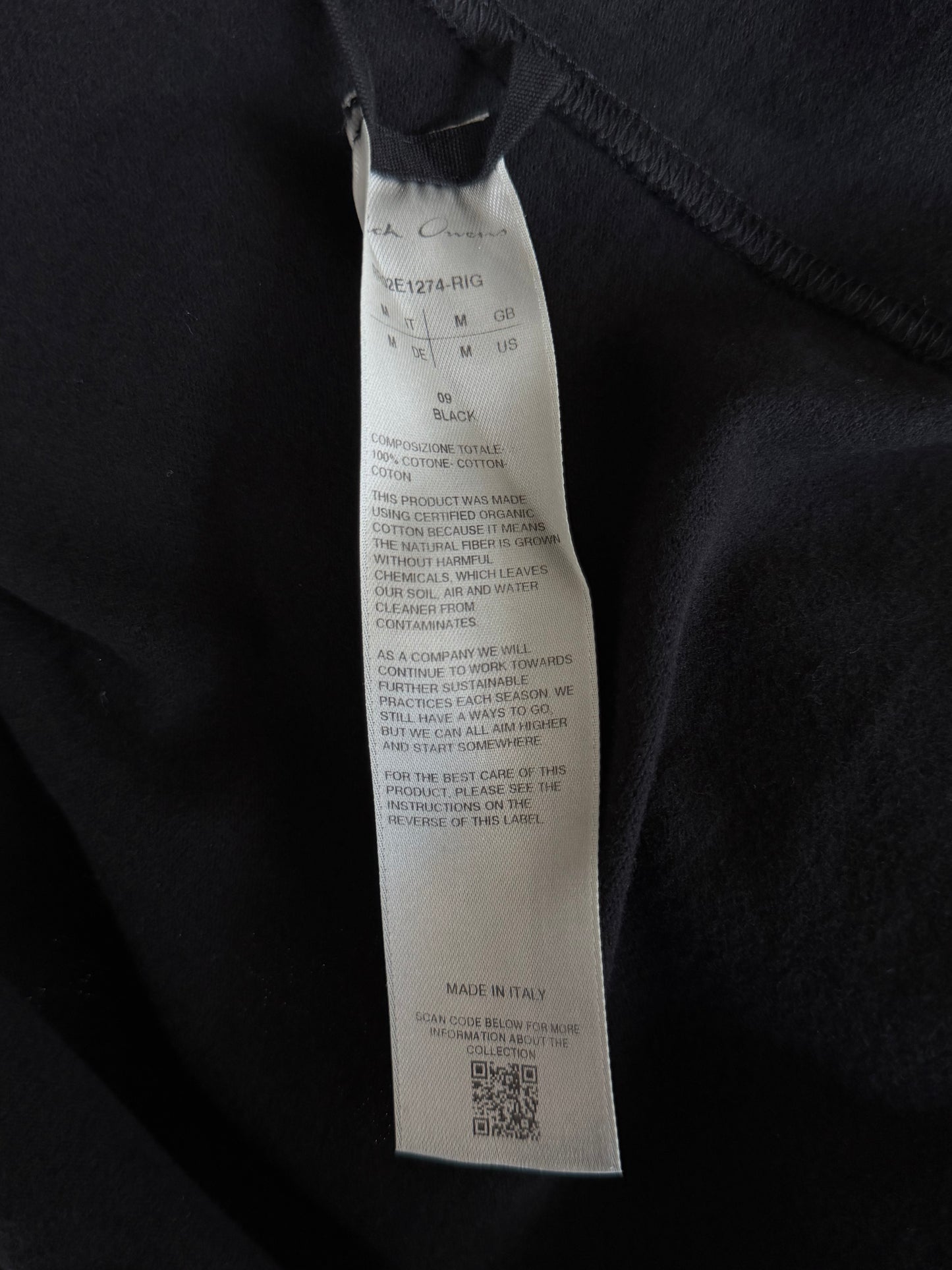 Rick Owens Black Jumbo T-Shirt