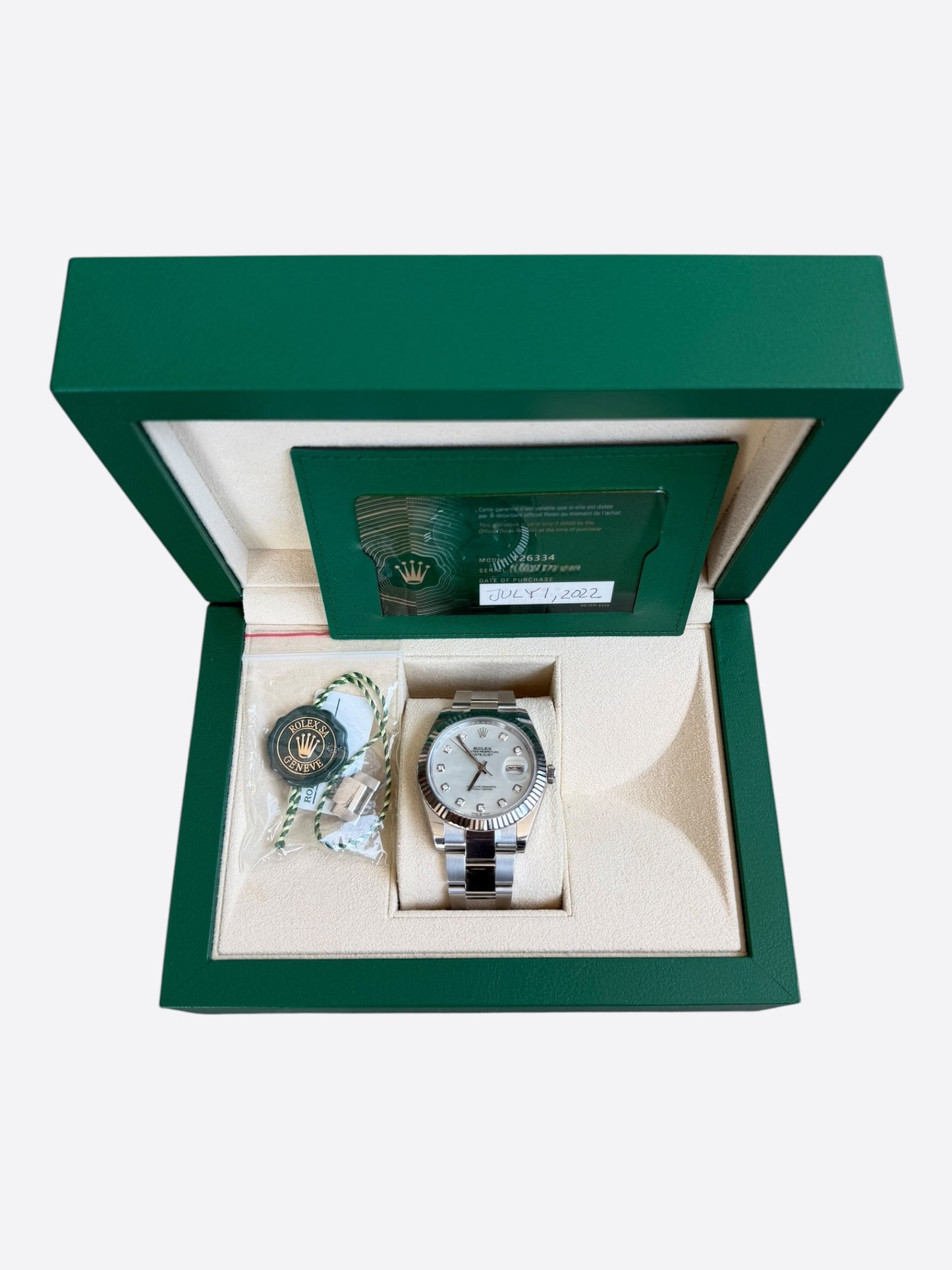 Rolex Mother Of Pearl Diamond Dial Datejust 41MM